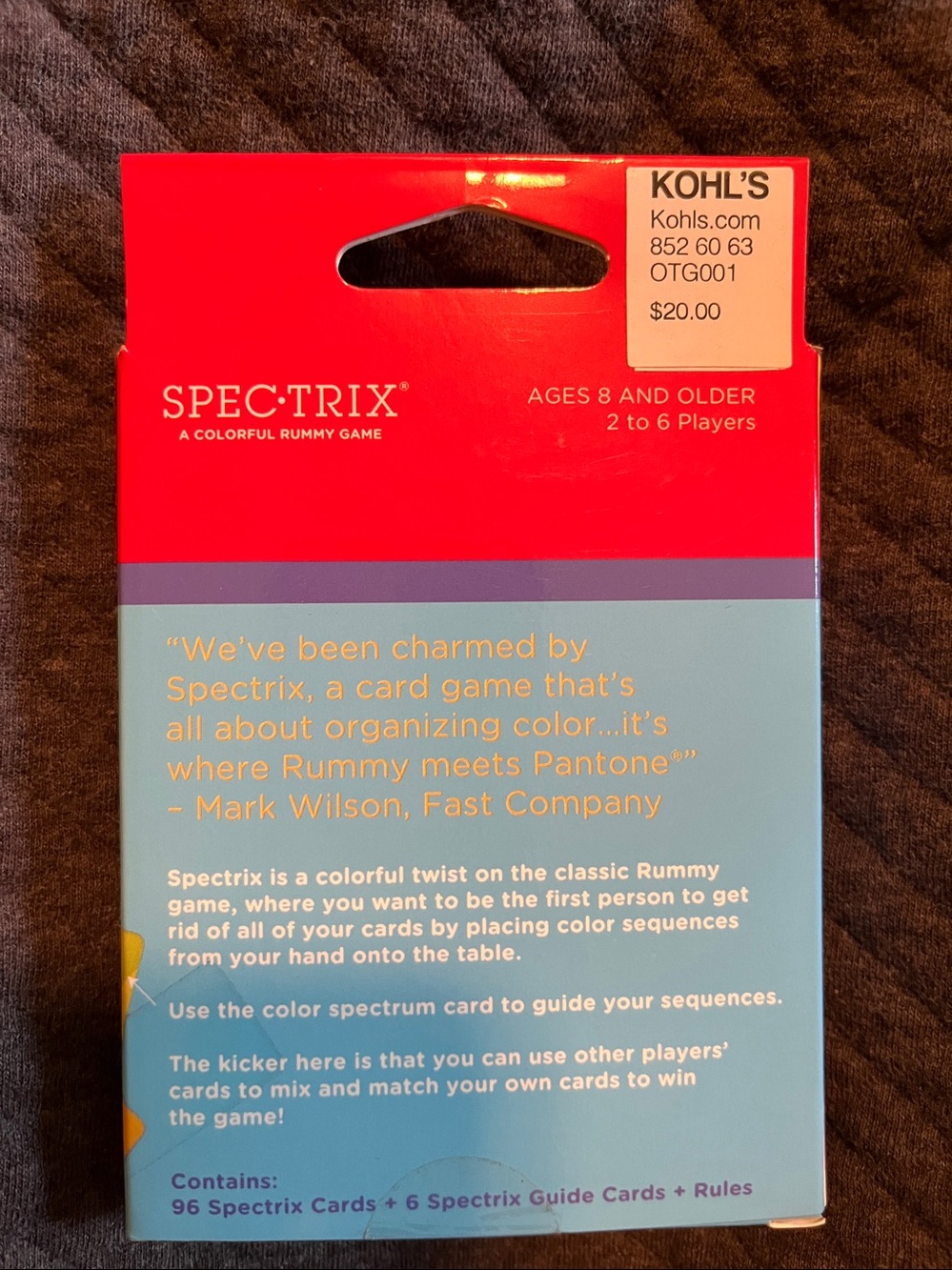 SPEC•TRIX Colorful Rummy Game - Red & Multicolor Box - Picture 2 of 5